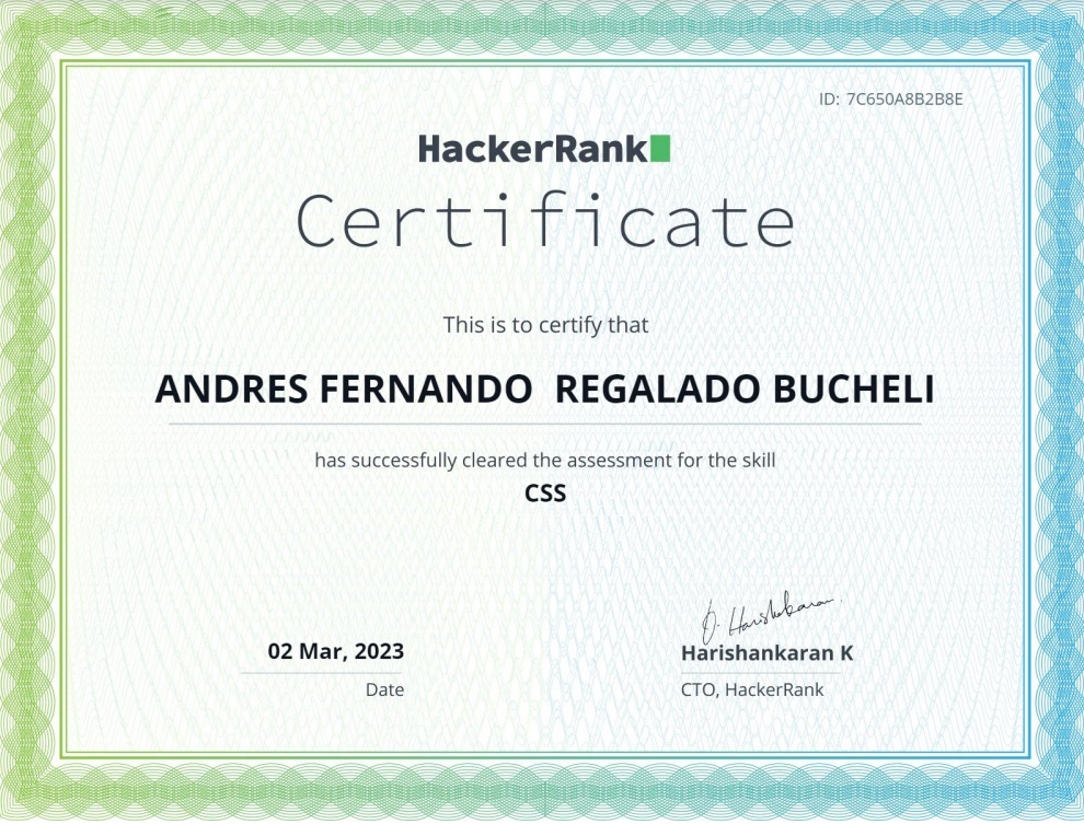 CSS Certificate