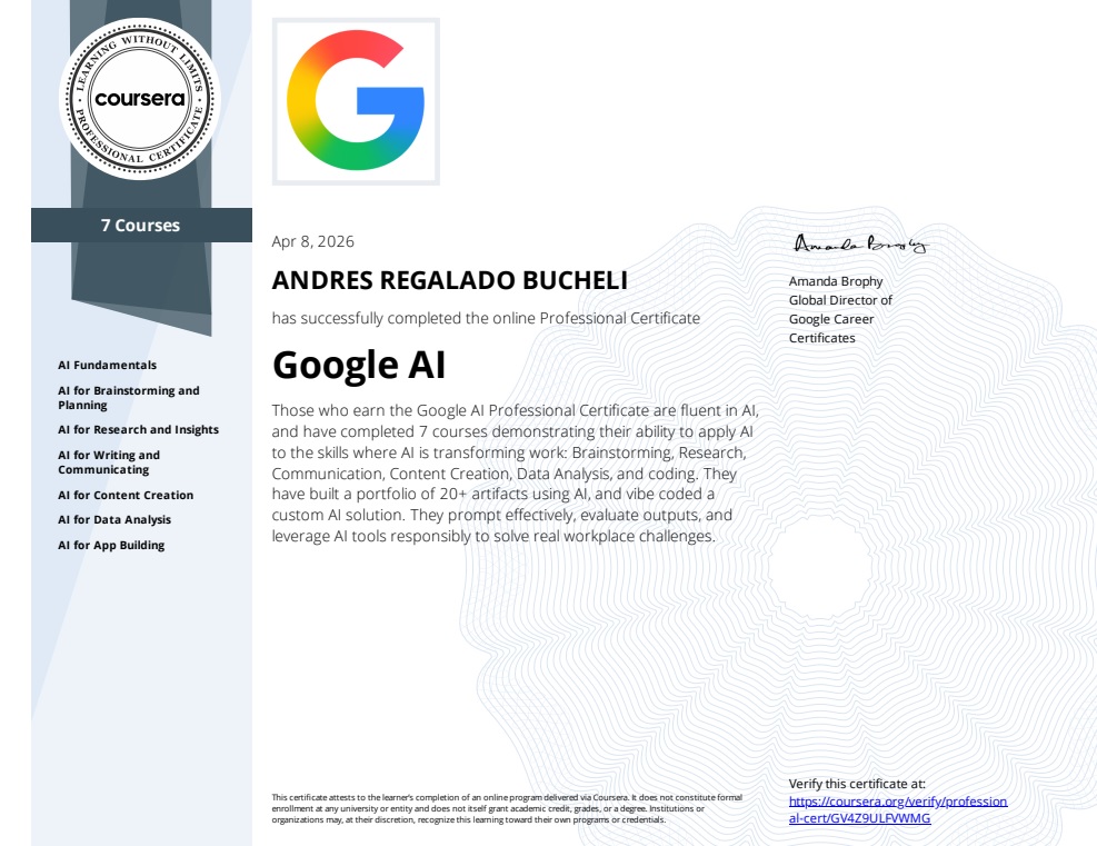Google AI Professional Certificate