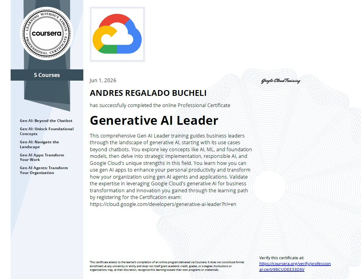 Google AI Professional Certificate