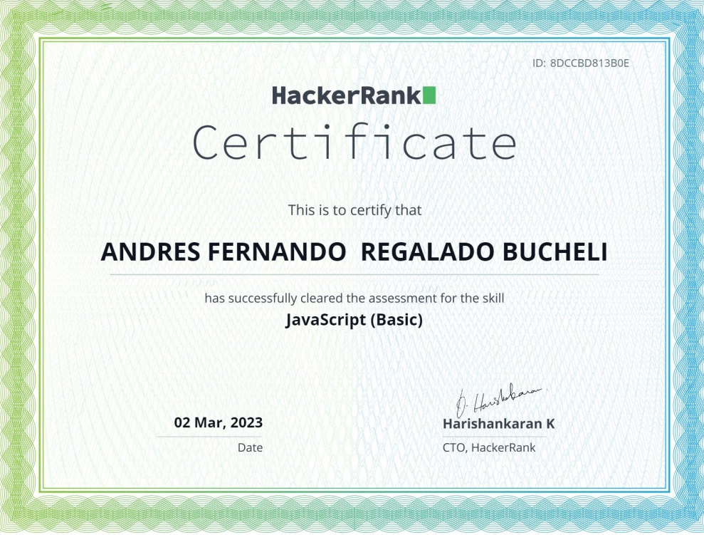 JavaScript Certificate